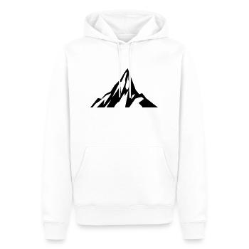 Mountain, Hiking Nature, Berge, Alpen - Sweat à capuche Premium bio Homme - blanc - Devant - Nico (187cm)