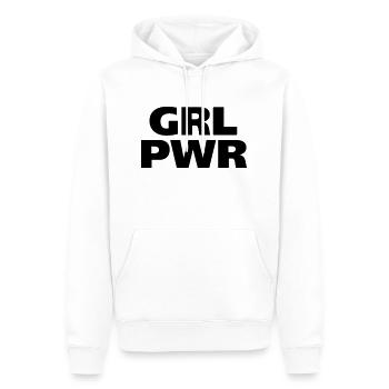 GRL PWR Girl Power coole Mädchen starke Frauen fit - Männer Premium Bio Hoodie - Weiß - Vorne - Nico (187cm)