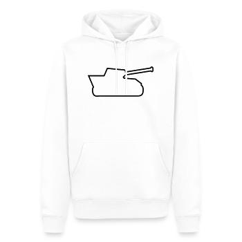 char - Sweat à capuche Premium bio Homme - blanc - Devant - Nico (187cm)