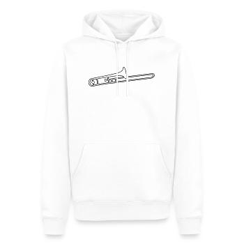posaune - Männer Premium Bio Hoodie - Weiß - Vorne - Nico (187cm)