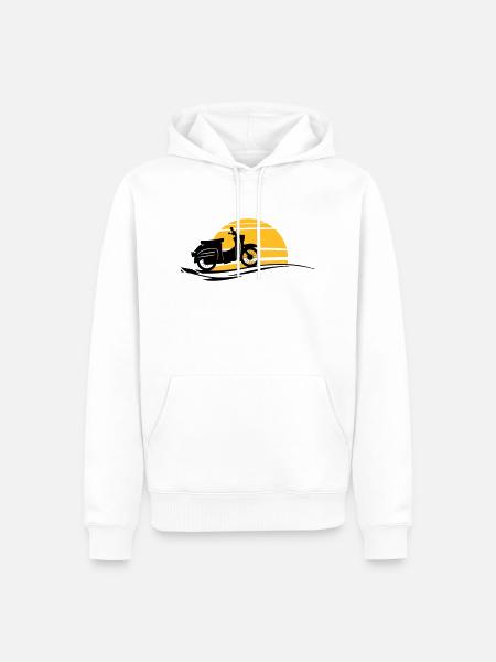 Fahrzeug - Schwalbe Sonne - Männer Premium Bio Hoodie - Weiß