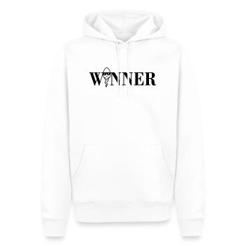Winner spermatozoïde - Sweat à capuche Premium bio Homme - blanc - Devant - Nico (187cm)