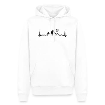 Herzschlagberg and Skiing - - Men’s Premium Organic Hoodie - white - Front - Nico (187cm)