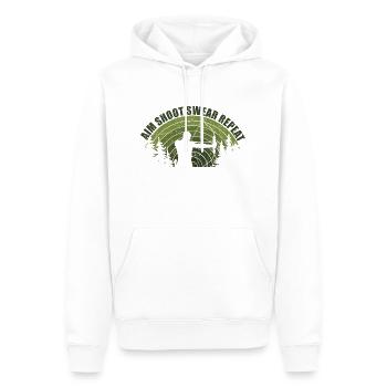 Fun tir à l’arc archer tir à l’arc arc flèche de chasse - Sweat à capuche Premium bio Homme - blanc - Devant - Nico (187cm)