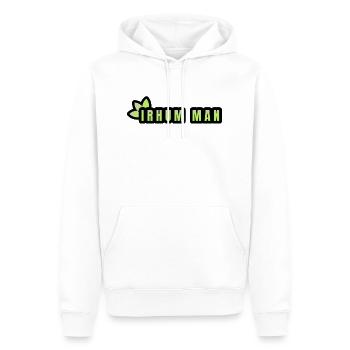 Irhum man - Sweat à capuche Premium bio Homme - blanc - Devant - Nico (187cm)