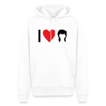 Mulet - Sweat à capuche Premium bio Homme - blanc - Devant - Nico (187cm)
