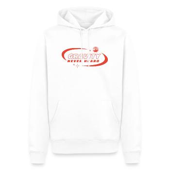 Gravity I Never Heard Of It. Gravitation Design - Men’s Premium Organic Hoodie - white - Front - Nico (187cm)