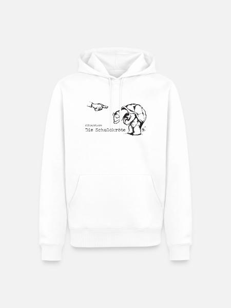 Die Schuldkröte - Männer Premium Bio Hoodie - Weiß