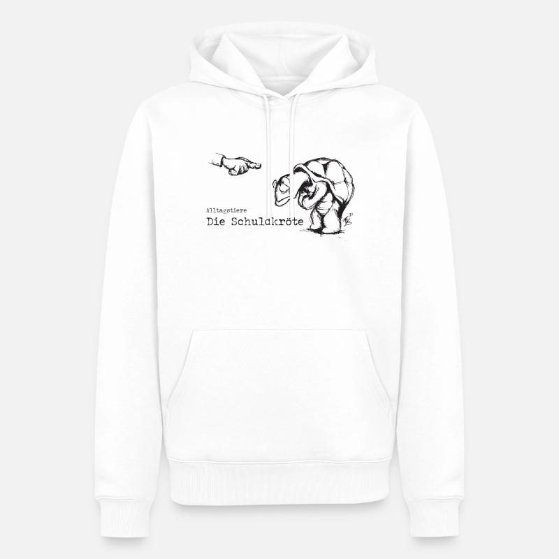 Die Schuldkröte - Männer Premium Bio Hoodie - Weiß