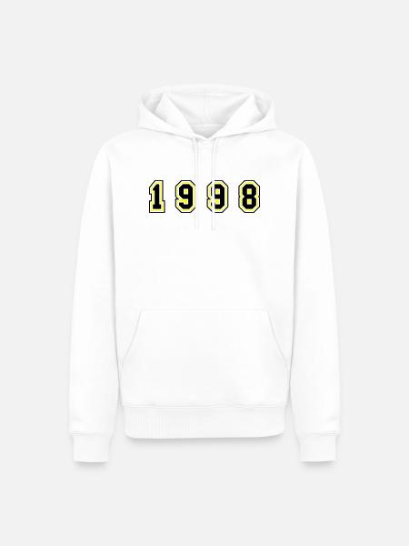 1998 Year Number - Men’s Premium Organic Hoodie - white