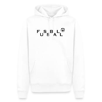 Fußball Soccer - Männer Premium Bio Hoodie - Weiß - Vorne - Nico (187cm)