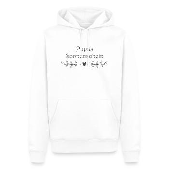 Papas Sonnenschein - Männer Premium Bio Hoodie - Weiß - Vorne - Nico (187cm)