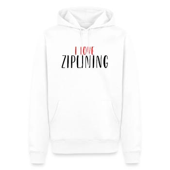 I Love Ziplining 4 - Männer Premium Bio Hoodie - Weiß - Vorne - Nico (187cm)