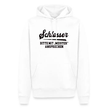 Schlosser Meister Prüfung Bestanden Meisterbrief - Männer Premium Bio Hoodie - Weiß - Vorne - Nico (187cm)