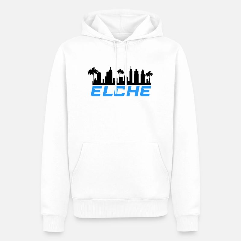 Élans - Sweat à capuche Premium bio Homme - blanc