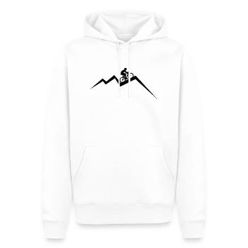 Mountainbike Fahrrad Berg Berge - Männer Premium Bio Hoodie - Weiß - Vorne - Nico (187cm)