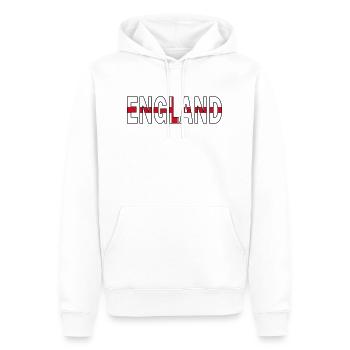 England in Nationalfarben - Männer Premium Bio Hoodie - Weiß - Vorne - Nico (187cm)