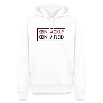 Backup - Männer Premium Bio Hoodie - Weiß - Vorne - Nico (187cm)
