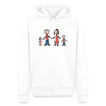 Familie - Männer Premium Bio Hoodie - Weiß - Vorne - Nico (187cm)