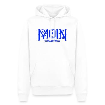 Par Moin - Sweat à capuche Premium bio Homme - blanc - Devant - Nico (187cm)