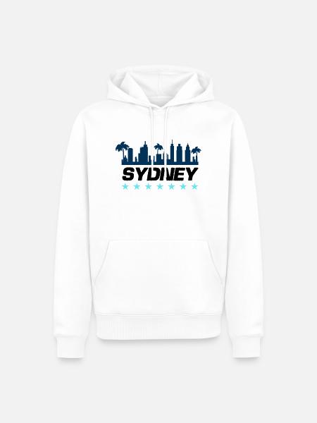 Sydney City - Men’s Premium Organic Hoodie - white