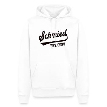 Schmied 2024 Beruf Schmiede Meister Geselle Lehre - Männer Premium Bio Hoodie - Weiß - Vorne - Nico (187cm)
