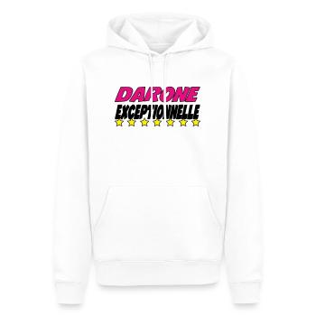 DARONE exceptional - Men’s Premium Organic Hoodie - white - Front - Nico (187cm)