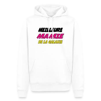 BESTE OMA DER GALAXIE - Männer Premium Bio Hoodie - Weiß - Vorne - Nico (187cm)