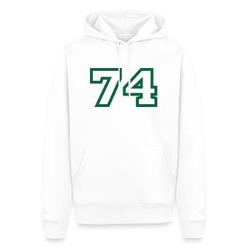 Numéro 74 sport - Sweat à capuche Premium bio Homme - blanc - Devant - Nico (187cm)