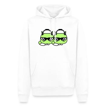 2 DJ Katzen Team Freunde Tiere Haustier Kätzchen - Männer Premium Bio Hoodie - Weiß - Vorne - Nico (187cm)