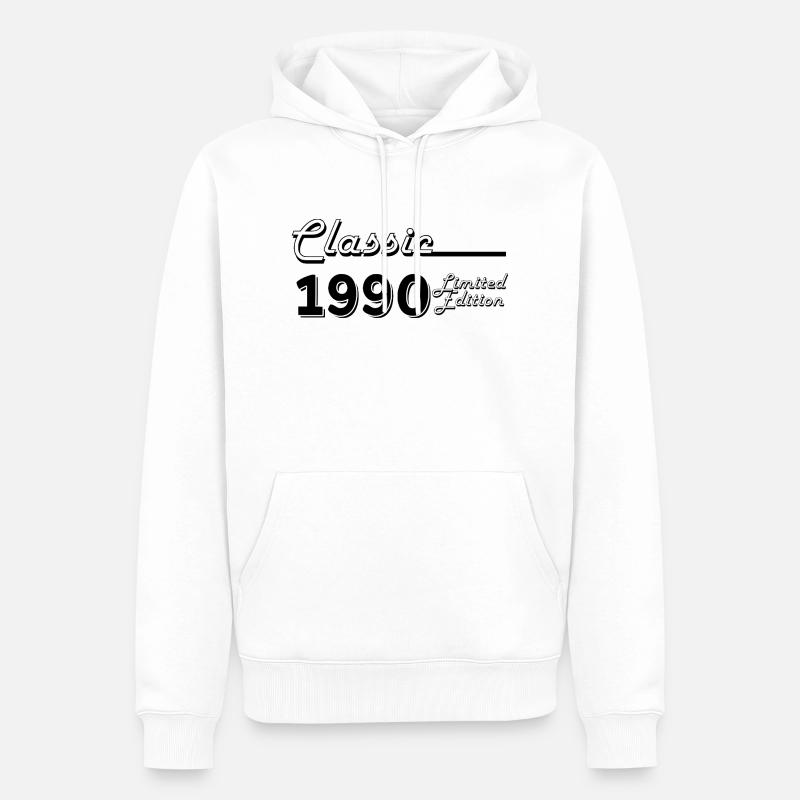 Classic 1990 édition limitée - Sweat à capuche Premium bio Homme - blanc