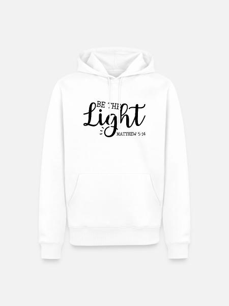Licht der Welt - Männer Premium Bio Hoodie - Weiß