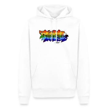 Spectrum Graffiti - Männer Premium Bio Hoodie - Weiß - Vorne - Nico (187cm)