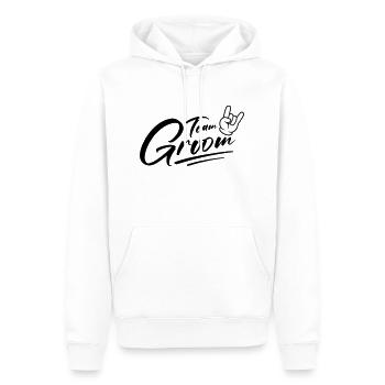 Marié Equipe Marié Bavier - Sweat à capuche Premium bio Homme - blanc - Devant - Nico (187cm)
