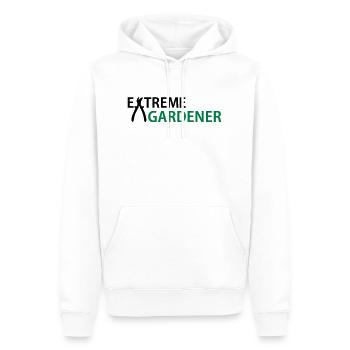 Jardin - Sweat à capuche Premium bio Homme - blanc - Devant - Nico (187cm)
