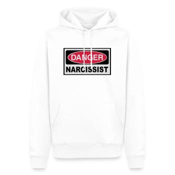 2541614 115188447 narcissist - Männer Premium Bio Hoodie - Weiß - Vorne - Nico (187cm)