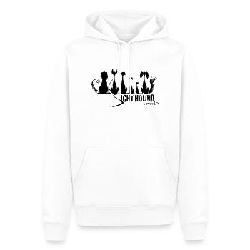 sighthound_lover - Sweat à capuche Premium bio Homme - blanc - Devant - Nico (187cm)