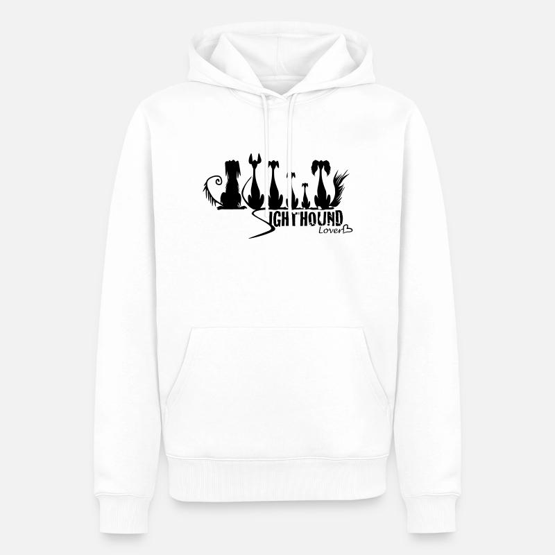 sighthound_lover - Männer Premium Bio Hoodie - Weiß