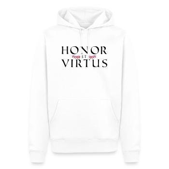 Honor Virtus 1 - Männer Premium Bio Hoodie - Weiß - Vorne - Nico (187cm)