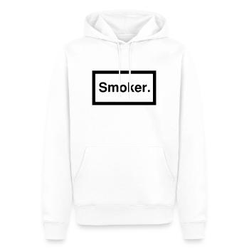 smoker 1c - Männer Premium Bio Hoodie - Weiß - Vorne - Nico (187cm)
