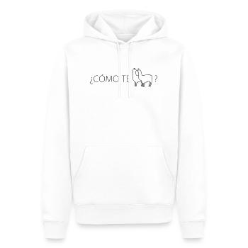¿COMO TE LLAMAS? - Männer Premium Bio Hoodie - Weiß - Vorne - Nico (187cm)