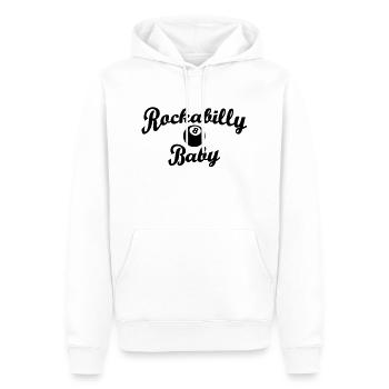 Rockabilly Baby - Men’s Premium Organic Hoodie - white - Front - Nico (187cm)