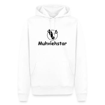 muhviehstar - Männer Premium Bio Hoodie - Weiß - Vorne - Nico (187cm)