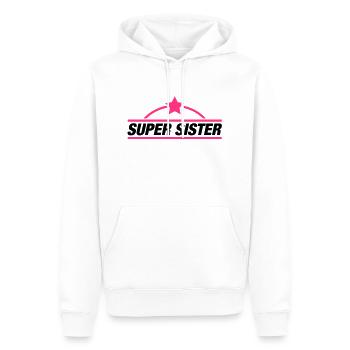 super_sister_qa2 - Sweat à capuche Premium bio Homme - blanc - Devant - Nico (187cm)
