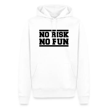 no_risk_no_fun_ay1 - Sweat à capuche Premium bio Homme - blanc - Devant - Nico (187cm)
