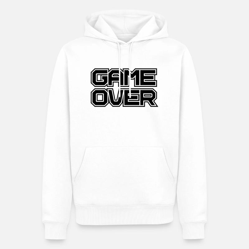 Game over - Männer Premium Bio Hoodie - Weiß