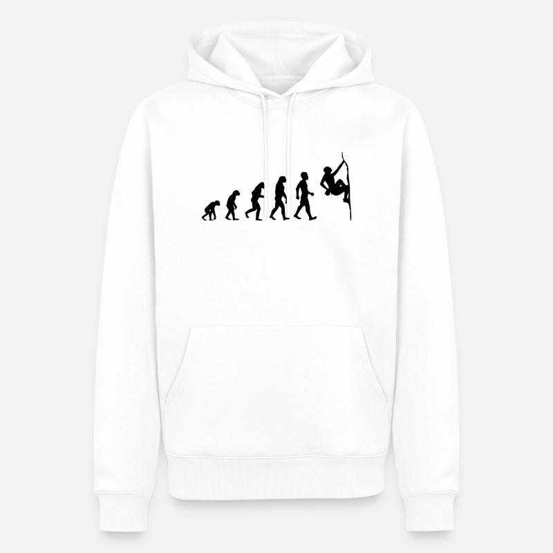 Boulder Evolution - Männer Premium Bio Hoodie - Weiß
