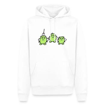 3 pommes de terre à la fourchette - V2 - Sweat à capuche Premium bio Homme - blanc - Devant - Nico (187cm)