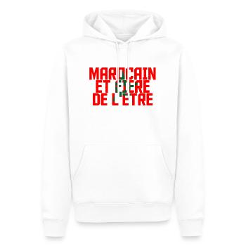Marokkaner und stolz darauf zu sein - Männer Premium Bio Hoodie - Weiß - Vorne - Nico (187cm)