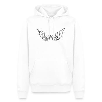 Flügel Engelsflügel Vogelflügel, Flugzeugpilot - Männer Premium Bio Hoodie - Weiß - Vorne - Nico (187cm)
